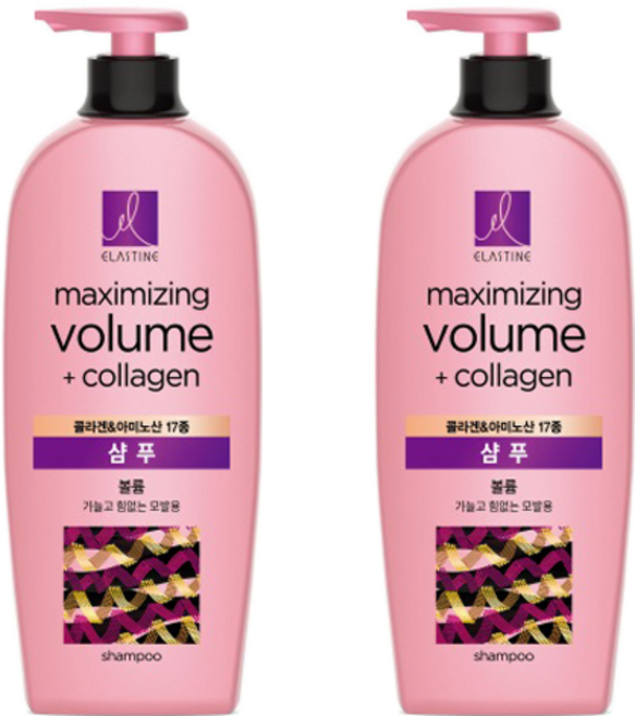 엘라스틴 마린콜라겐 탱글볼륨 샴푸, 680ml, 2개