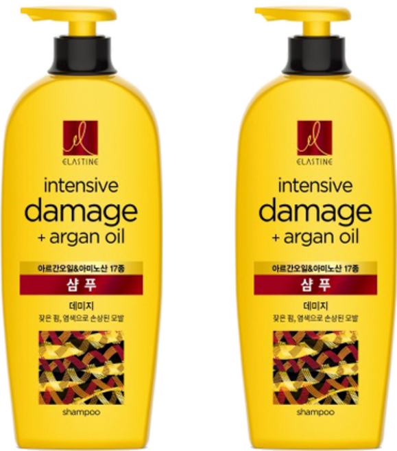 엘라스틴 모로코 아르간 오일 데미지 샴푸, 680ml, 2개