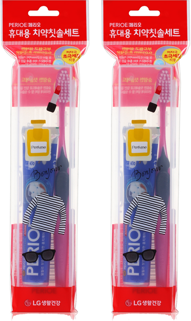 페리오 여행용 치약칫솔 세트, 2세트