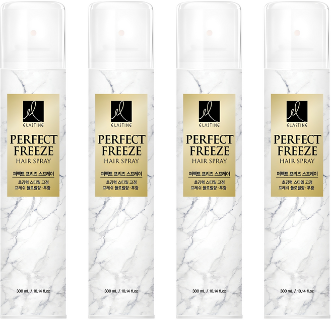 엘라스틴 퍼펙트 프리즈 헤어스프레이 플로럴, 300ml, 4개