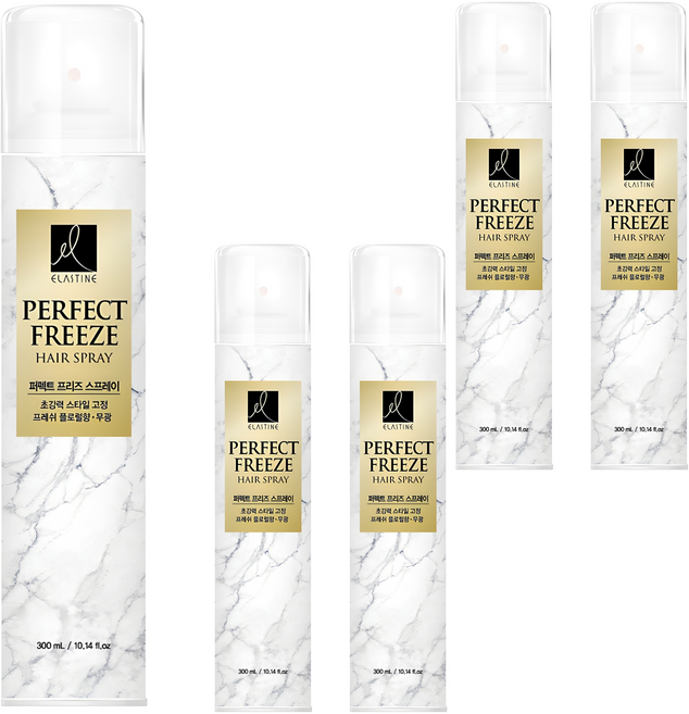 엘라스틴 퍼펙트 프리즈 헤어스프레이 플로럴, 300ml, 5개