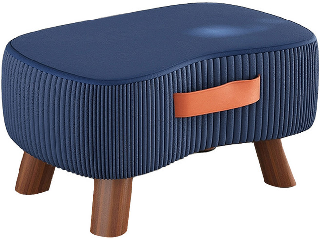 軟包手提小矮凳 深藍, 1入