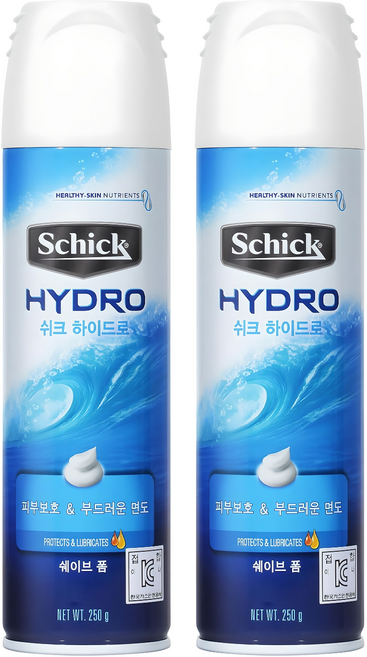 쉬크 하이드로 쉐이브 폼, 250g, 2개