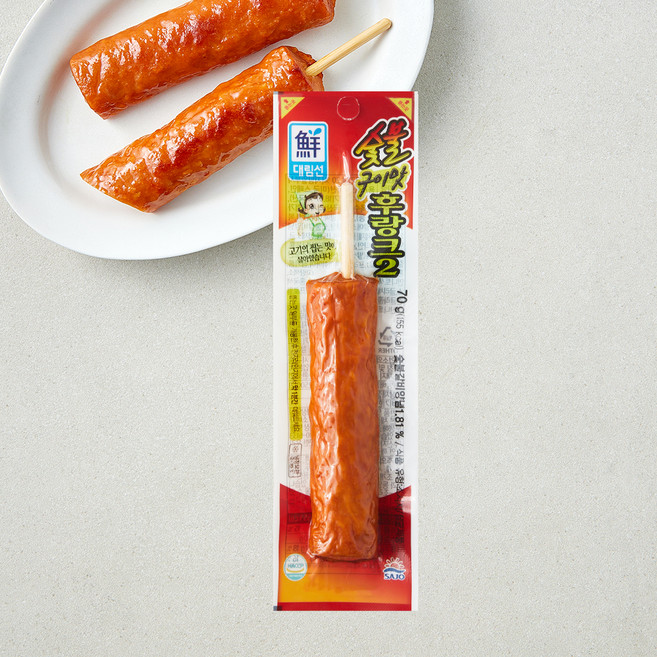 대림선 사조 숯불구이맛 후랑크, 70g, 1개