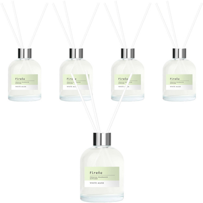 플렌느 실내용 디퓨저, 화이트무스크, 200ml, 5개