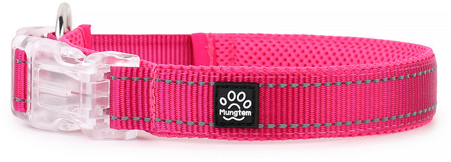 멍템 메쉬 목줄, 핑크, 1개