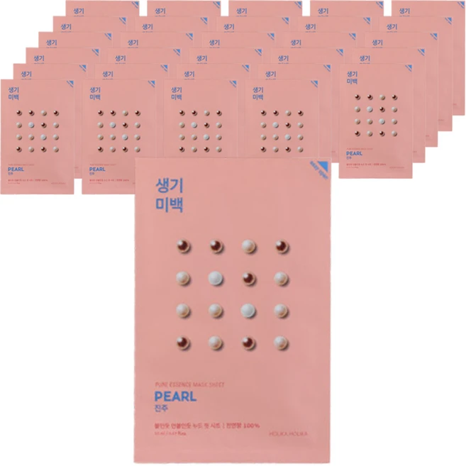 홀리카홀리카 퓨어 에센스 마스크 시트 진주 23ml, 1개입, 60개 - 쿠팡