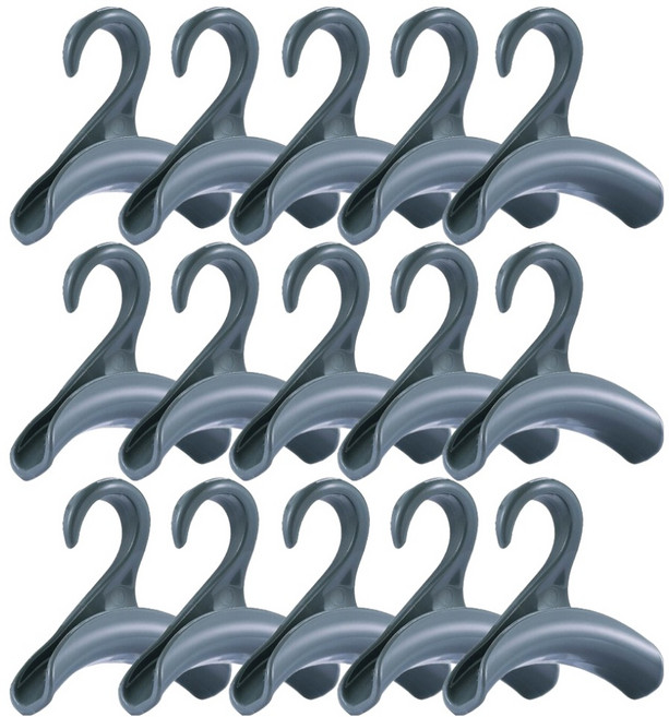 코지웰 아치형 가방 걸이 옷장 문 수납 후크, 그레이, 15개