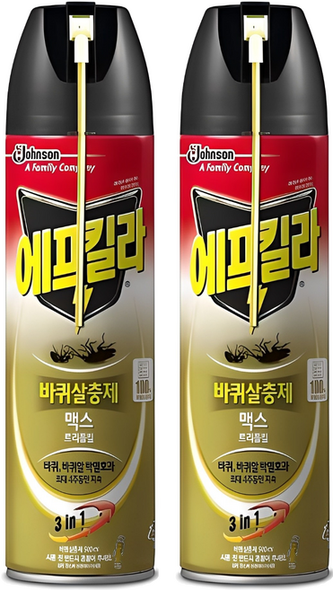 에프킬라 바퀴살충제 맥스 트리플킬, 500ml, 2개