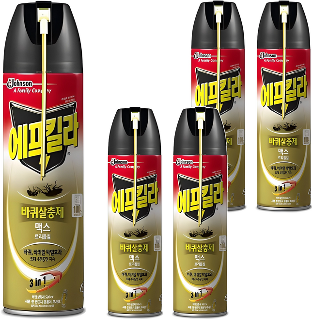 에프킬라 바퀴살충제 맥스 트리플킬, 500ml, 5개
