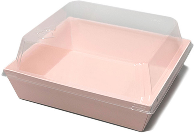 제이팩토리 일회용 샐러드 샌드위치 포장용기 핑크, 10개, 1개입