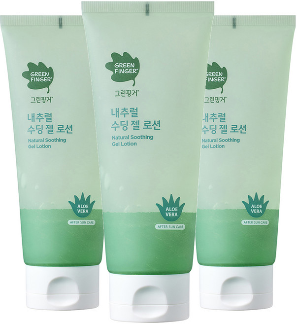 그린핑거 내추럴 수딩 젤 로션, 150ml, 3개