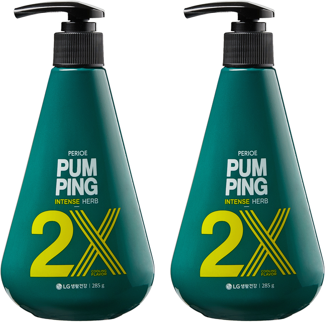 페리오 2X 인텐스 펌핑 치약 허브, 285g, 2개