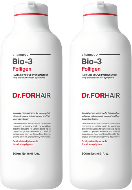 닥터포헤어 폴리젠 바이오3 샴푸, 500ml, 2개