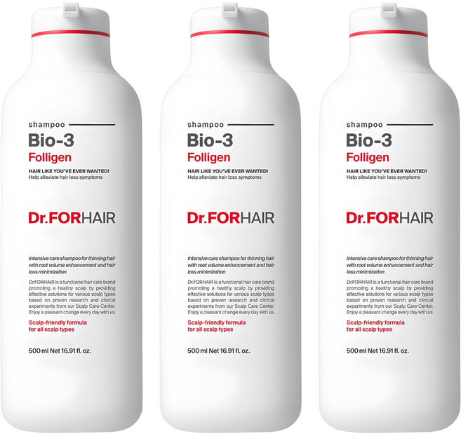 닥터포헤어 폴리젠 바이오3 샴푸, 500ml, 3개