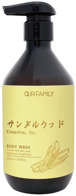 OUR FAMILY 一家人 益生菌療癒平衡沐浴 檀香, 500ml, 1瓶