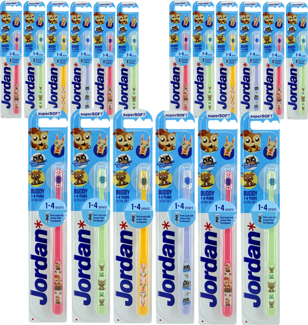 조르단 버디1 유아 칫솔, 랜덤 발송, 1개입, 18개