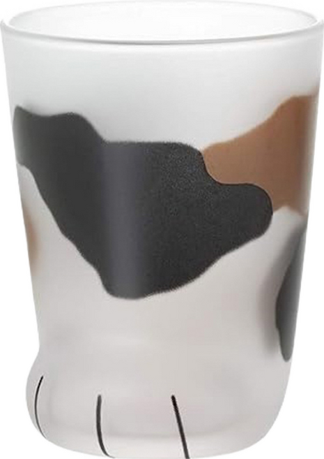 ADERIA GLASS 貓腳造型玻璃杯 300ml, 三花貓, 1個