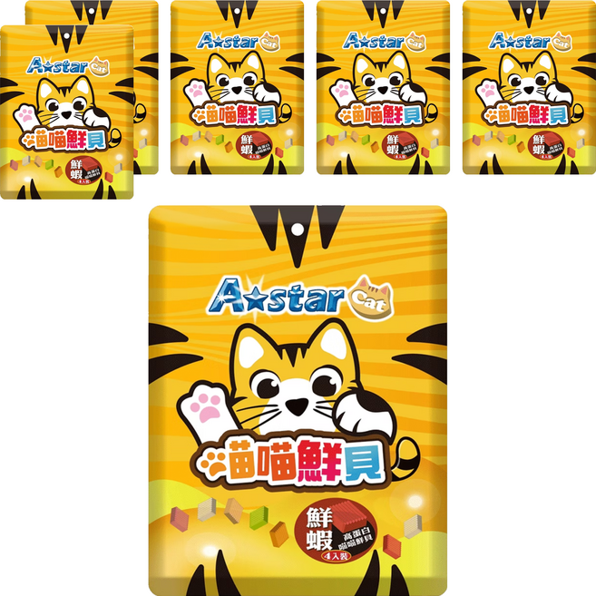A star 喵喵鮮貝 18週以上貓用, 200g, 6袋, 高蛋白鮮蝦
