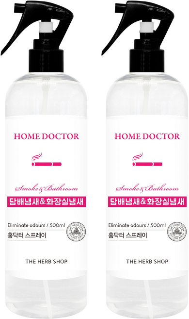 홈닥터 룸 스프레이 탈취제, 500ml, 2개
