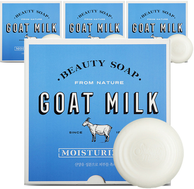 샤워메이트 산양유 비누 화이트 플러스, 90g, 48개