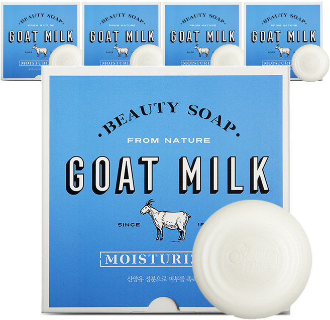샤워메이트 산양유 비누 화이트 플러스, 90g, 60개