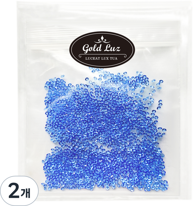 골드루쓰 픽시네일 포인티드차톤 1440p, 아쿠아마린, 2개