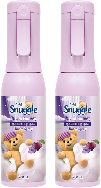 스너글 룸스프레이 드림 판타지 방향제 본품, 200ml, 2개