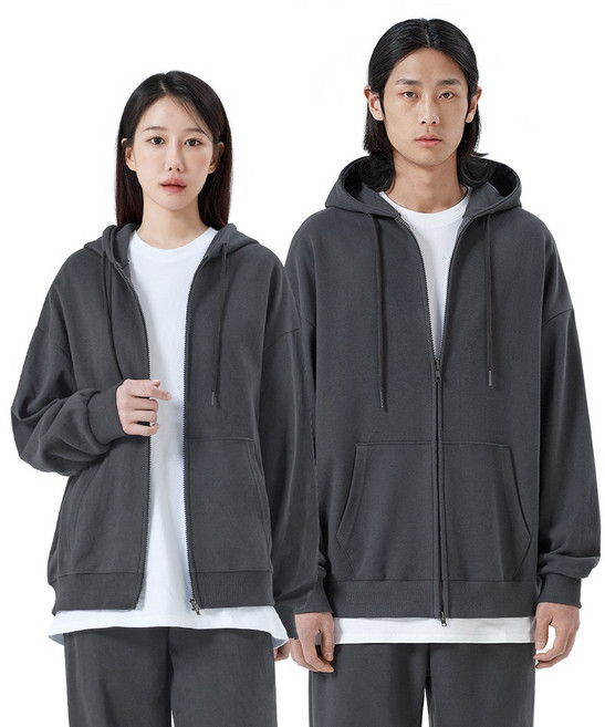 中性款刷毛連帽拉鍊外套 NA2203Z
