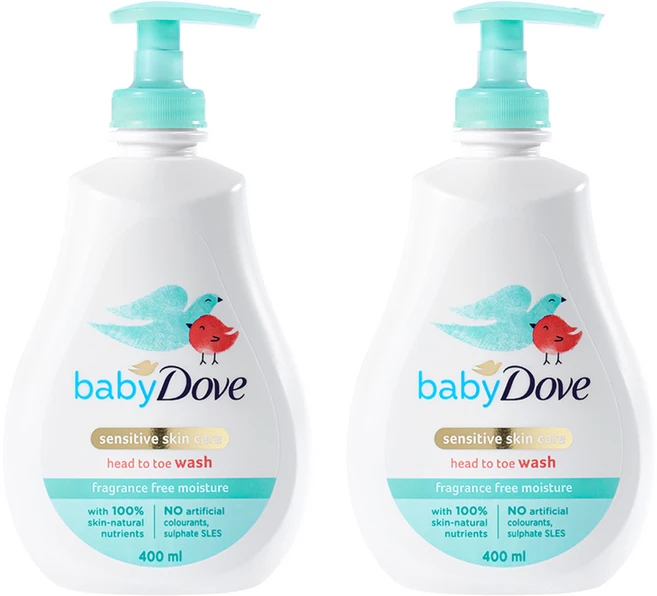 베이비도브 유아용 바디워시 프래그런스 프리, 400ml, 2개 - 쿠팡