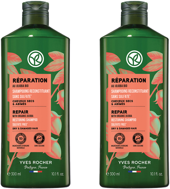 이브로쉐 리페어 리스토어링 샴푸 드라이 데미지드 헤어, 300ml, 2개