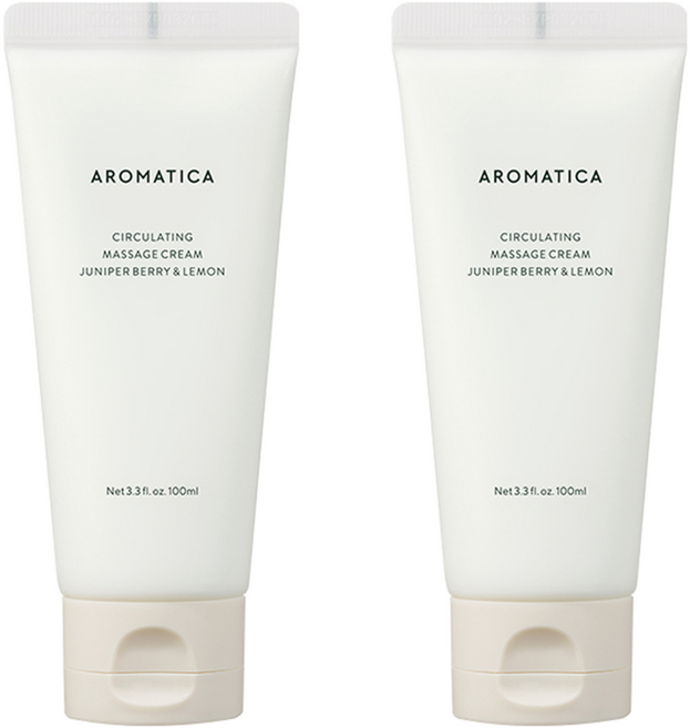 아로마티카 쿨링 릴리프 마사지 바디크림 주니퍼베리 & 레몬, 100ml, 2개