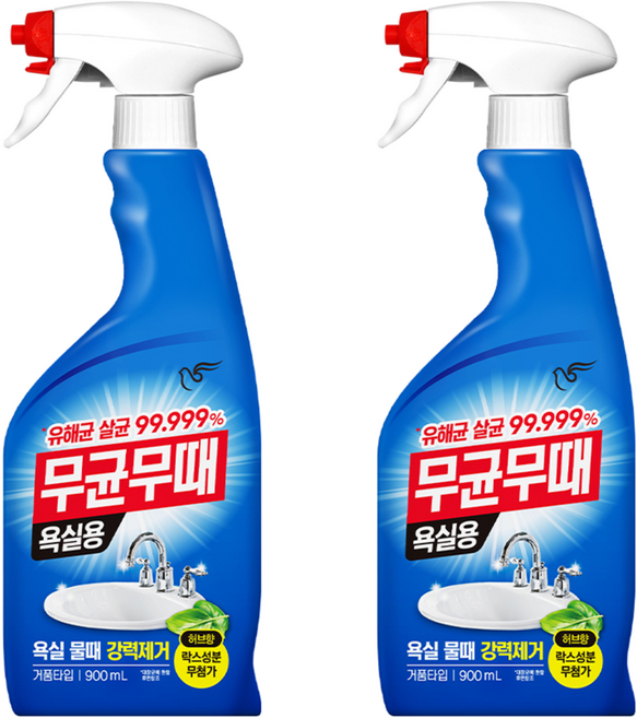 무균무때 욕실용 세정제 단품, 900ml, 2개