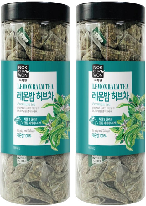 녹차원 레몬밤 허브차, 60개입, 2개, 1g