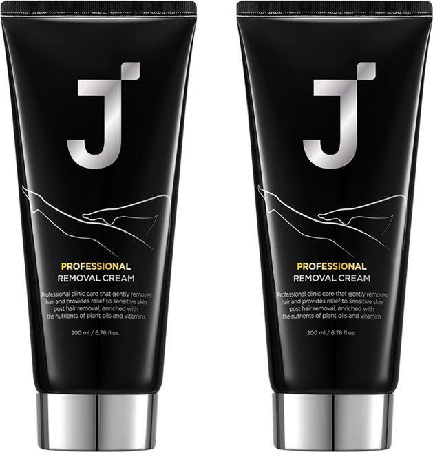 제이숲 프로페셔널 셀프 제모크림 바디용 그린티 향, 200ml, 2개