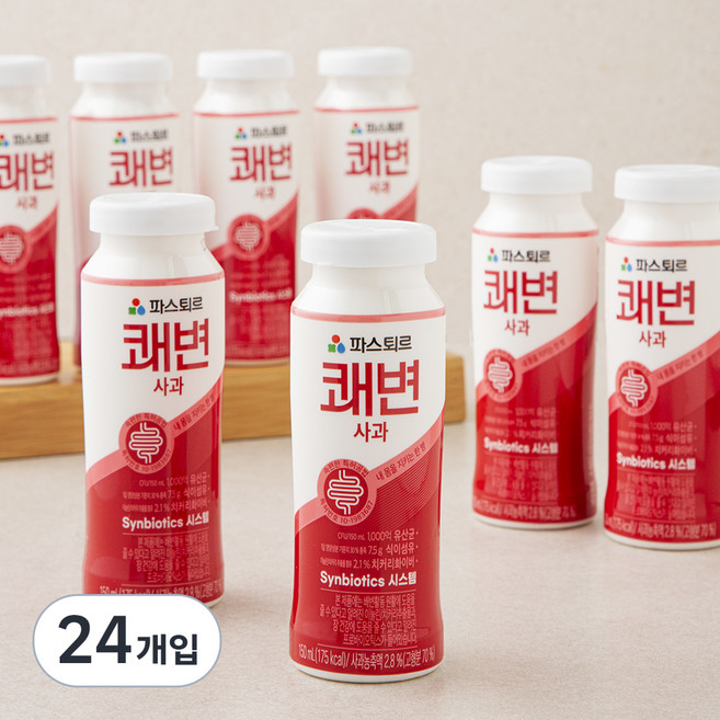 파스퇴르 쾌변 사과, 150ml, 4개입, 6개