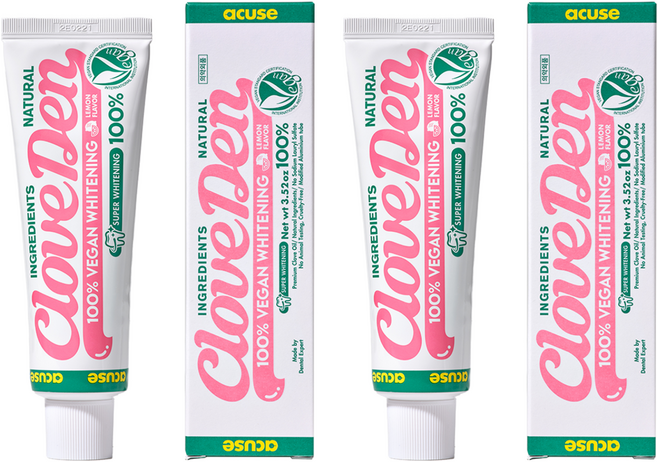 클로브덴 화이트닝 케어 미백치약, 100g, 2개