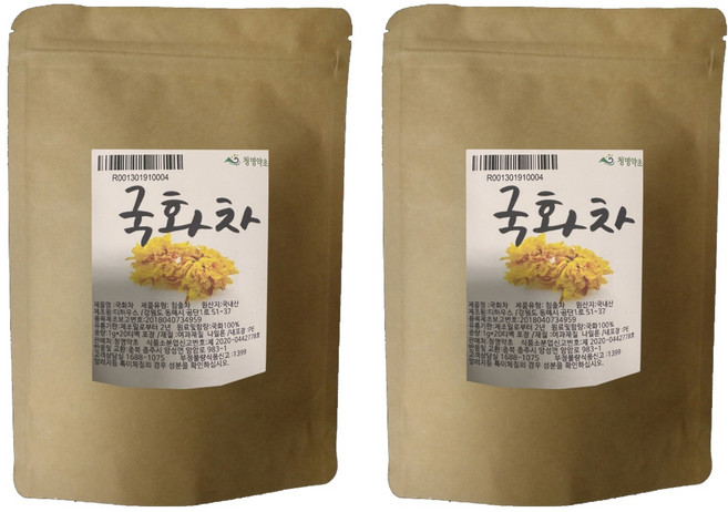 청명약초 국화꽃차 티백 국내산, 1g, 20개입, 2개