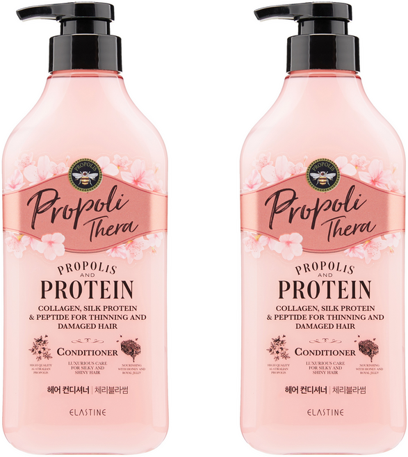 엘라스틴 프로폴리테라 손상모발용 단백질 영양 컨디셔너 체리블라썸향, 2개, 500ml