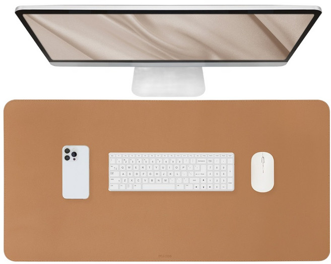 프랑코홈 가죽 논슬립 데스크매트, 브라운