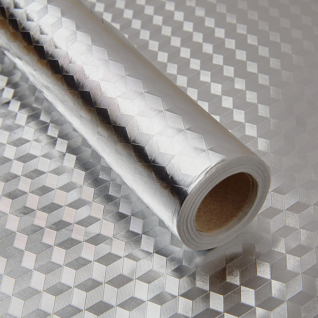 루바네 주방 기름때 방지 접착식 알루미늄 시트지, 2개