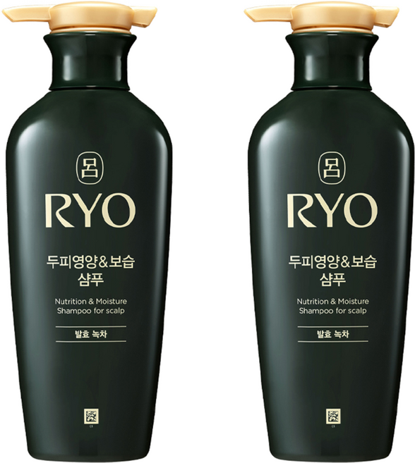RYO 呂 經典頭皮滋養保濕洗髮精 發酵綠茶, 2瓶, 400ml