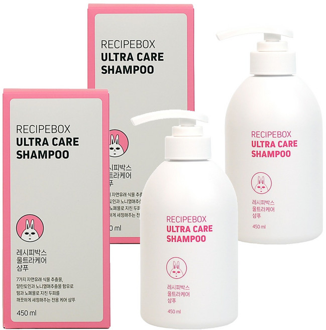 레시피박스 울트라 케어 키즈 샴푸, 450ml, 2개