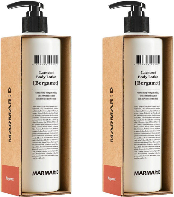 마르마르디 락센트 바디로션 베르가못향, 488ml, 2개