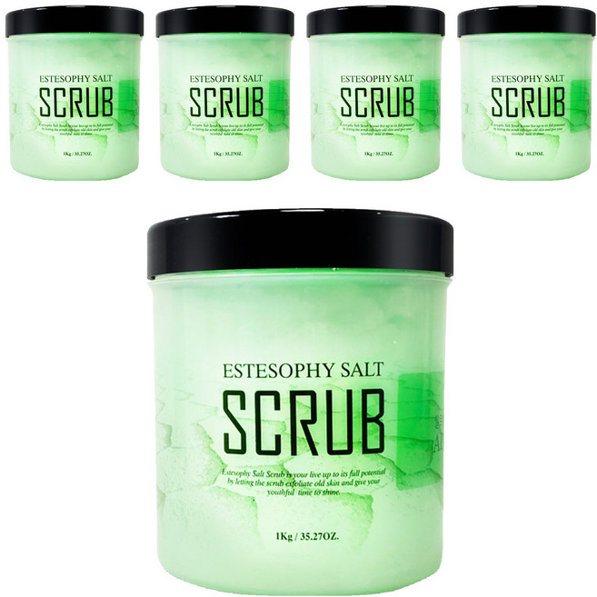 에스테소피 바디 스크럽 솔트 솝 알로에, 1kg, 5개