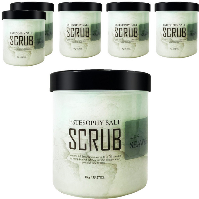 에스테소피 바디 스크럽 솔트 솝 해초, 1kg, 6개