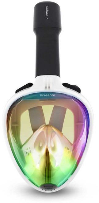 다이비프로 익스트림 풀페이스 스노쿨링 마스크, 블랙화이트 UV코팅