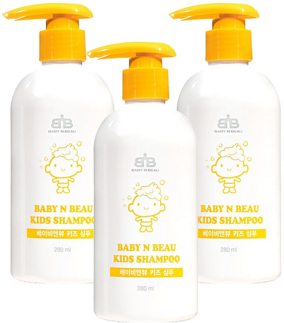 뷰앤뷰 키즈샴푸 과일향, 280ml, 3개