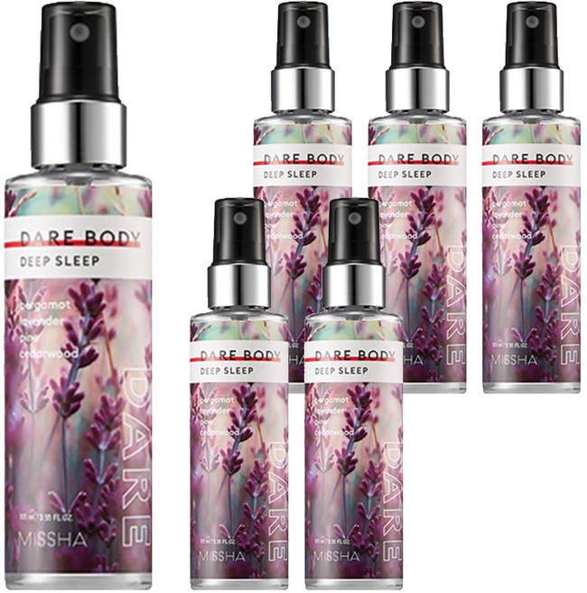 미샤 데어 바디 미스트 푹잠유도제, 105ml, 6개