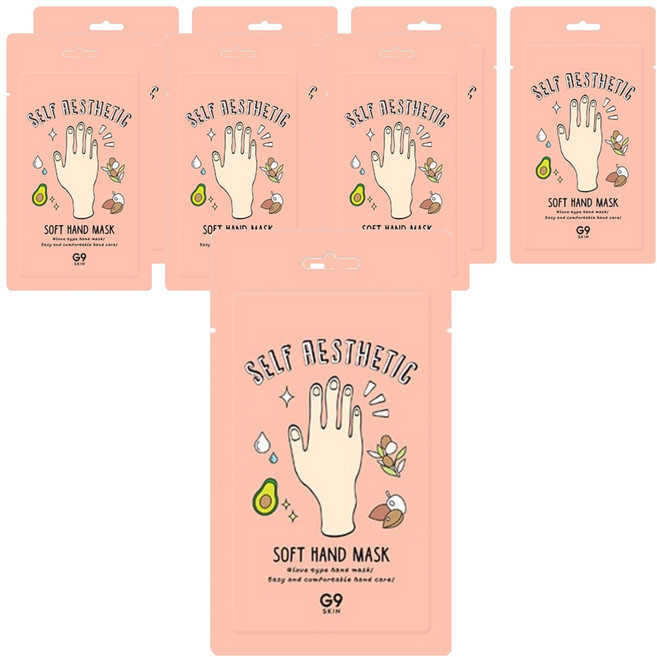 지나인스킨 셀프 에스테틱 소프트 핸드 마스크, 5ml, 8개